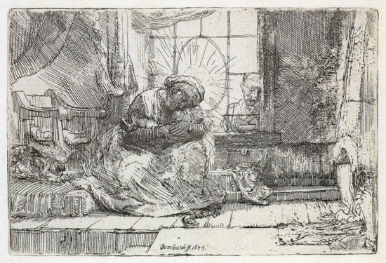 Appraisal: REMBRANDT VAN RIJN The Virgin and Child with the Cat