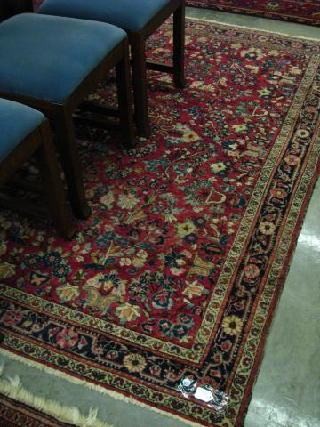 Appraisal: Persian Saruk Semi-Antique rug ' x ' red maroon field