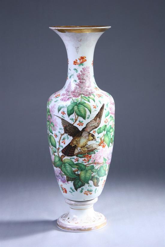 Appraisal: PARIS PORCELAIN VASE late th century Polychrome floral sprays allover