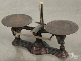 Appraisal: Painted cast iron balance scale by Henry Troemner Philadelphia ''