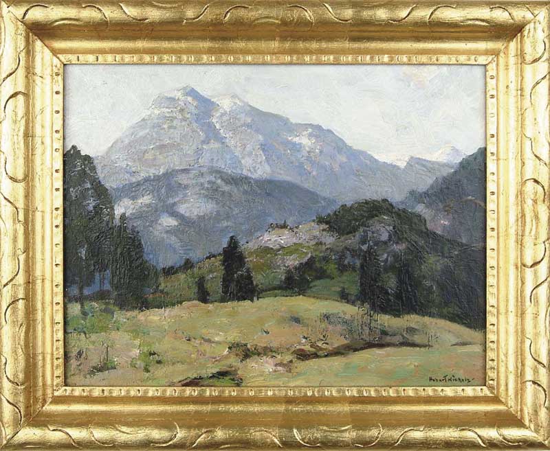 Appraisal: HENRY HOBART NICHOLS American - MOUNTAIN LANDSCAPE Oil on board