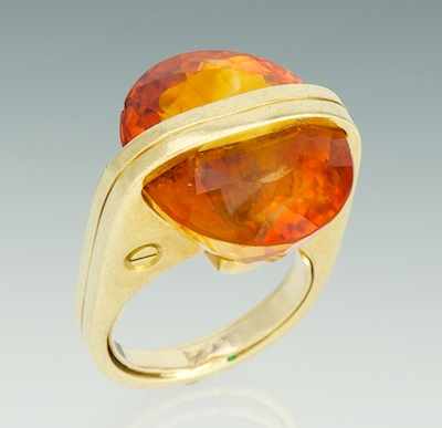 Appraisal: A Modernist k Gold and Citrine Ring k yellow gold