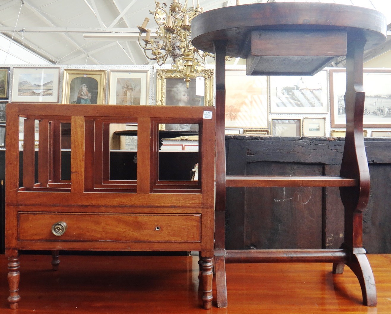 Appraisal: A th century French mahogany oval jardiniere on a pair