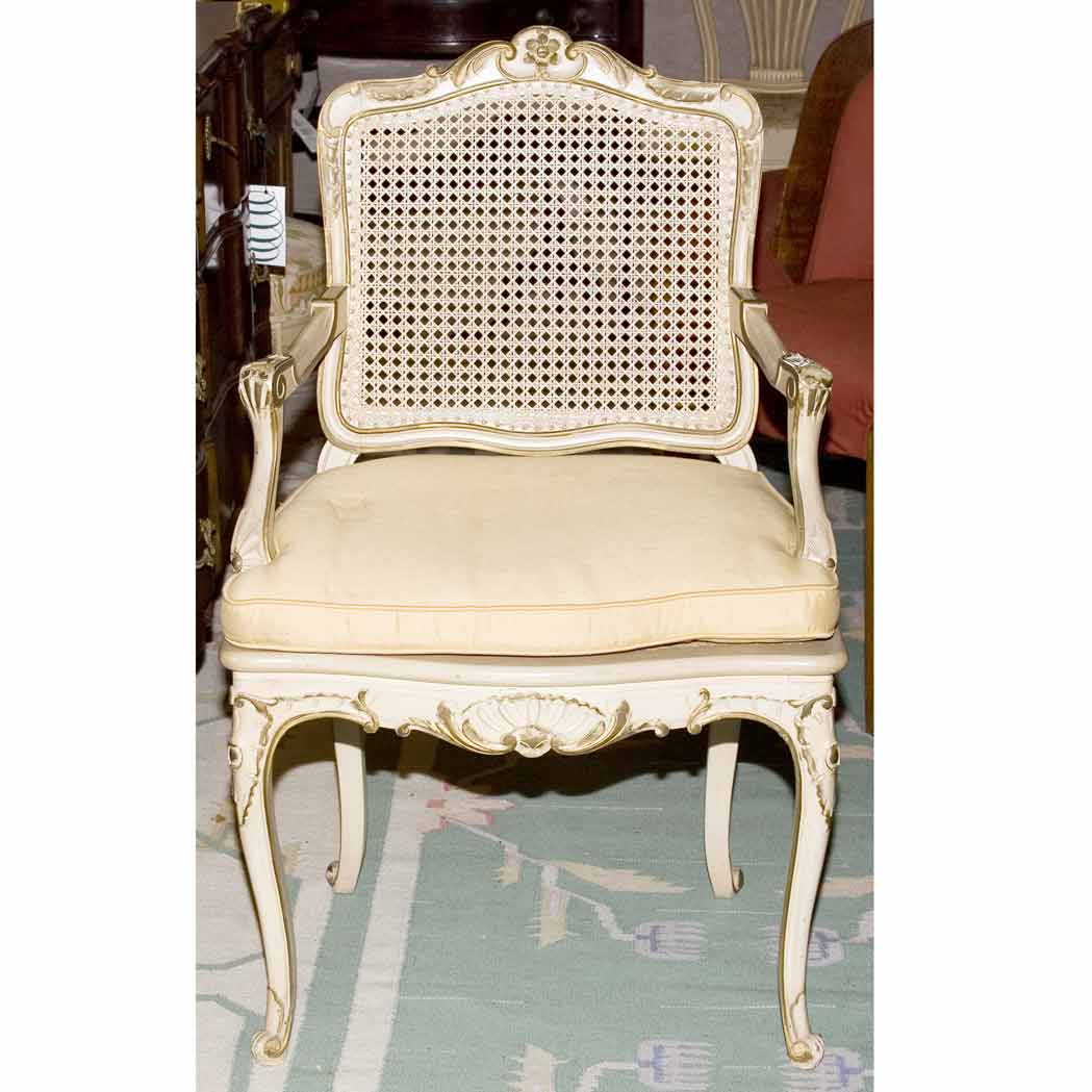 Appraisal: Set of Six Louis XV Style Dining Chairs Including two