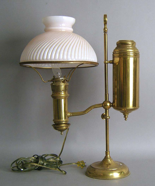 Appraisal: Brass student lamp h