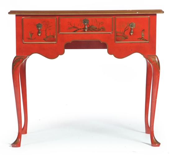 Appraisal: QUEEN ANNE-STYLE LOWBOY American labeled Baker Furniture nd half- th