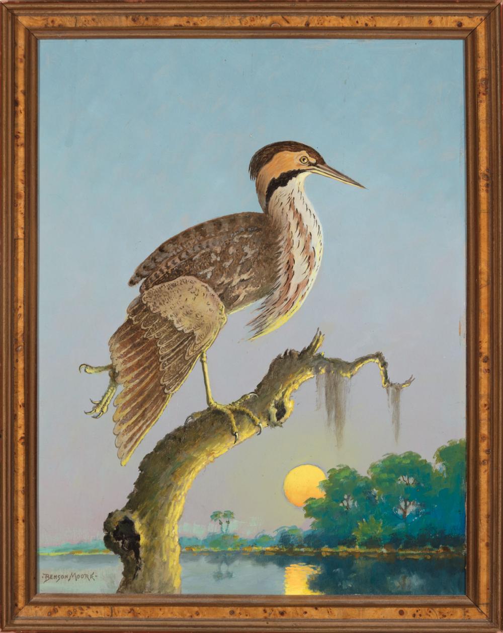 Appraisal: Benson Bond Moore American - American Bittern oil on board