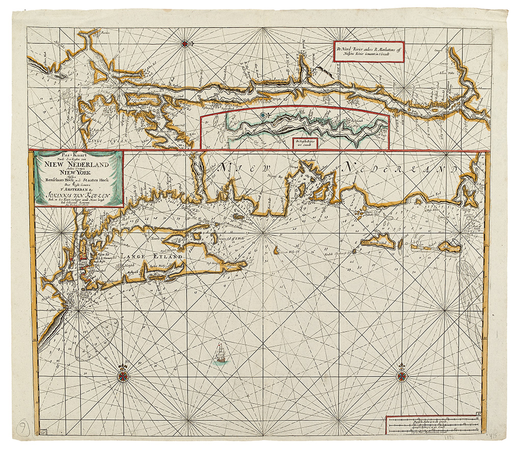 Appraisal: KEULEN JOHANNES van Pas-Kaart vande Zee Kusten van Niew Nederland