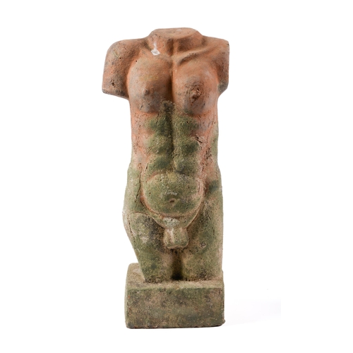 Appraisal: Garden statuary Terracotta torso early th c cm h More