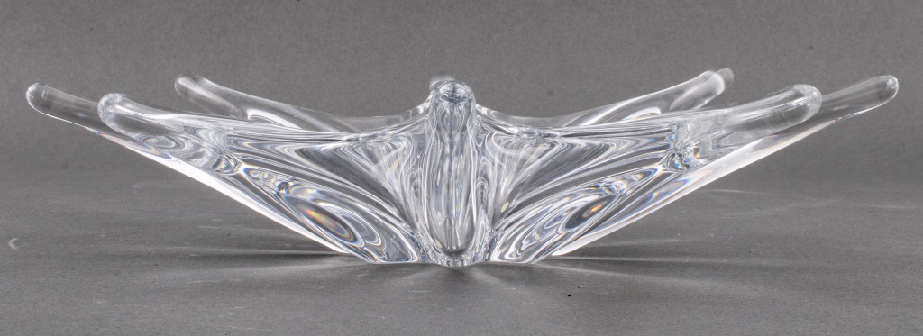 Appraisal: BACCARAT FREE-FORM CENTERPIECE CRYSTAL BOWL Baccarat Mid-Century free-form centerpiece crystal