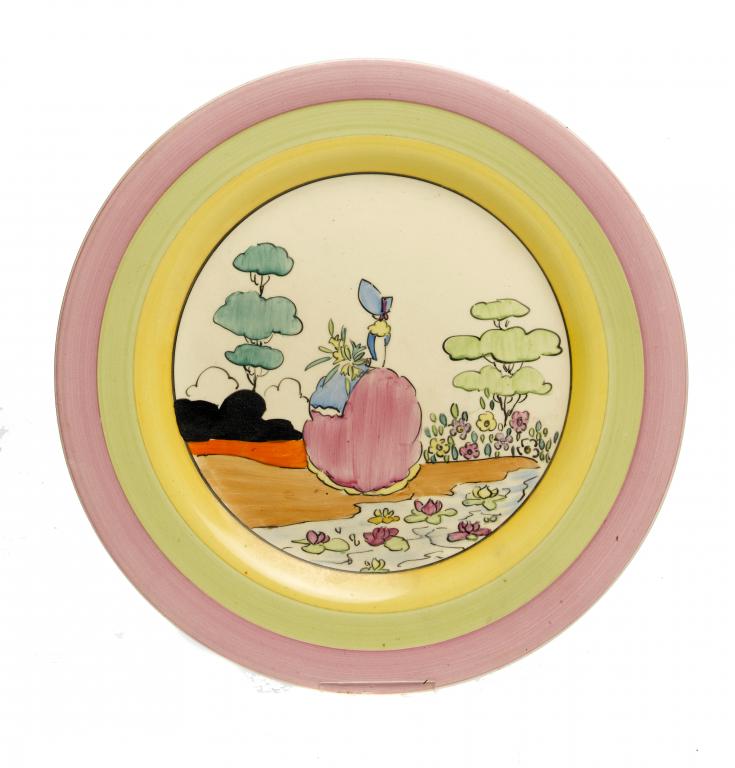 Appraisal: CLARICE CLIFF AN A J WILKINSON IDYLL PLATE cm diam