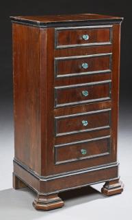 Appraisal: French Louis Philippe Style Carved Walnut Nightsta French Louis Philippe