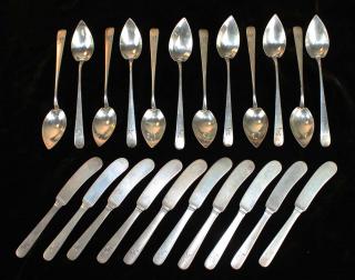 Appraisal: Wm Durgin Dolly Madison Sterling Grapefruit Spoons Inch Mongrammed R