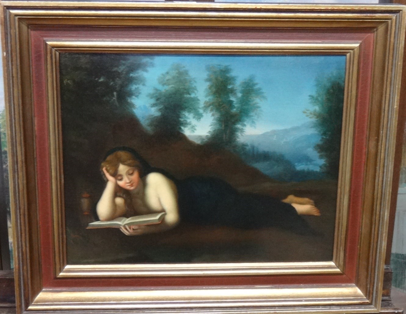 Appraisal: Italian School th century Magdalena oil on canvas indistinctly signed