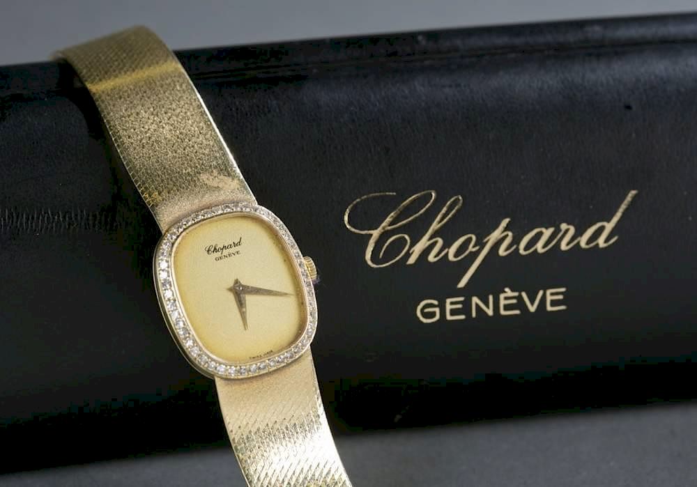 Appraisal: Ladies Chopard diamond kt gold ladies watch A Ladies Chopard