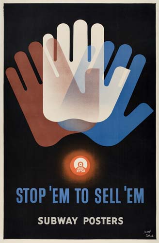 Appraisal: JEAN CARLU - STOP 'EM TO SELL 'EM x inches