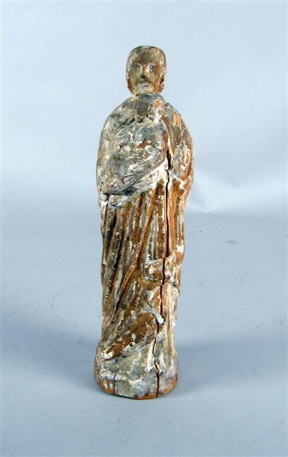 Appraisal: Spanish Colonial painted Santos figure th th century St Joseph