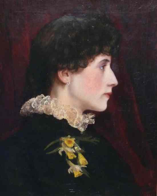 Appraisal: Arthur Englefield - oil on canvas Portrait of a lady