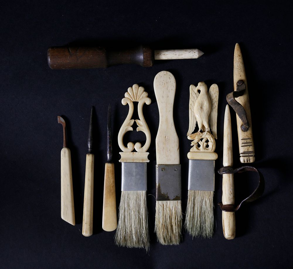 Appraisal: Collection of Whale Bone Assorted Hand Tools th Century Collection