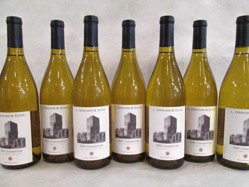 Appraisal: EIGHTY-EIGHT BOTTLES OF VINTAGE CALIFORNIA CHARDONNAY L Graham Sons Artisan