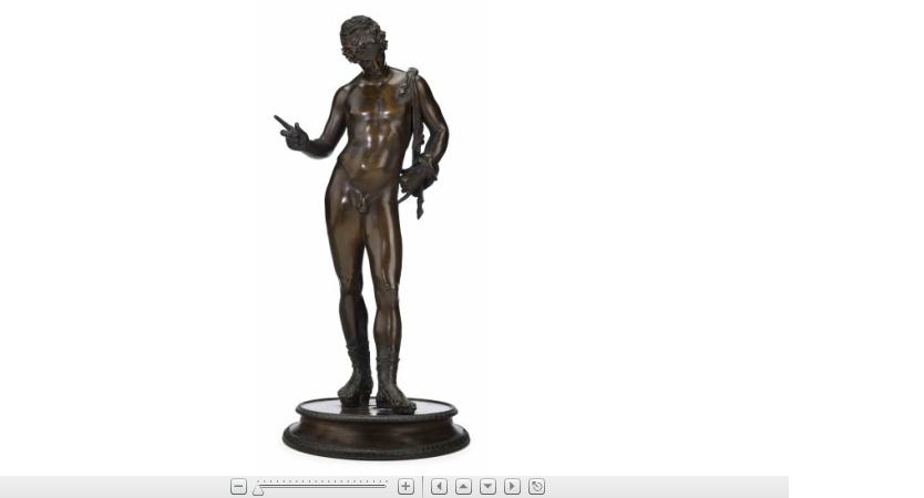 Appraisal: After The Antique bronze figure of Narcissus late th century