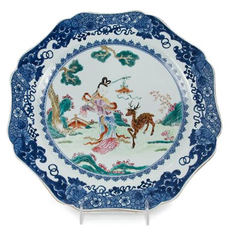 Appraisal: Chinese Export Blue and White and Famille Rose Glazed Porcelain