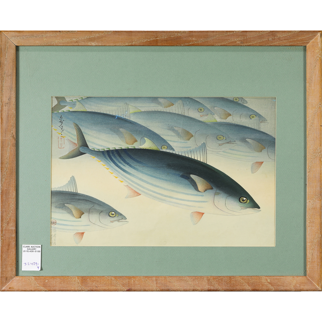 Appraisal: BAKUFO OHNO - BONITO Bakufo Ohno - Katsuo Fish woodblock