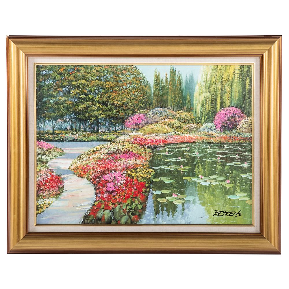 Appraisal: Howard Behrens Garden Path giclee on canvas American - Signed