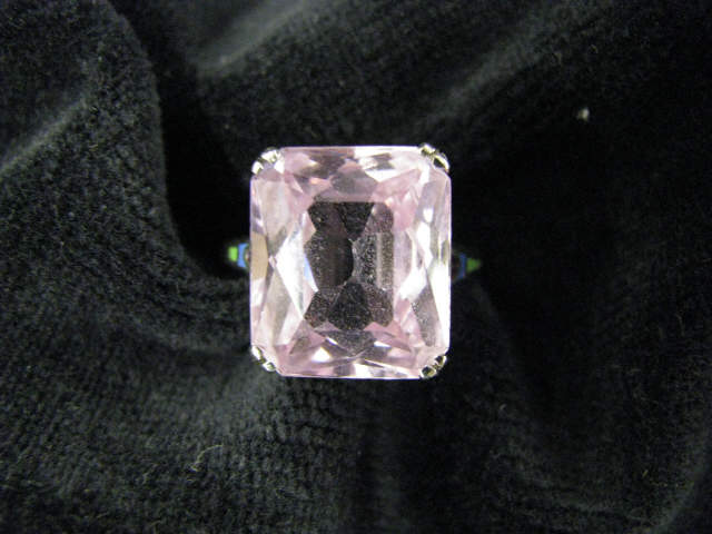 Appraisal: Natural Pink Spinel Ring carat rectangular gem in k white