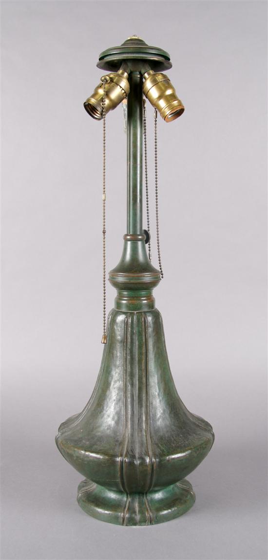 Appraisal: An American Bronze Lamp Base Bradley and Hubbard Height inches