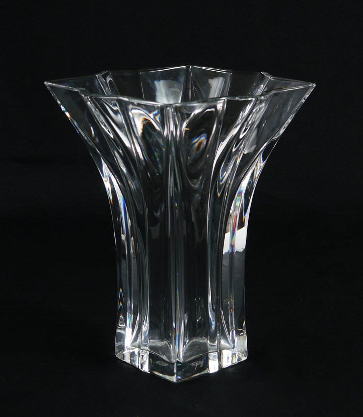 Appraisal: BACCARAT FRENCH CRYSTAL FLARED RIM VASE Marked Baccarat France on