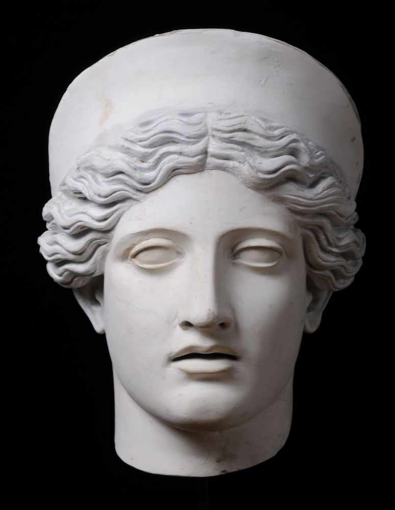 Appraisal: PLASTER CAST BUST OF HERA BARBARINI Hollow back on ebonized