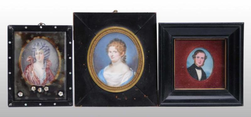 Appraisal: Lot of Miniature Portraits on Ivory Description Includes one of