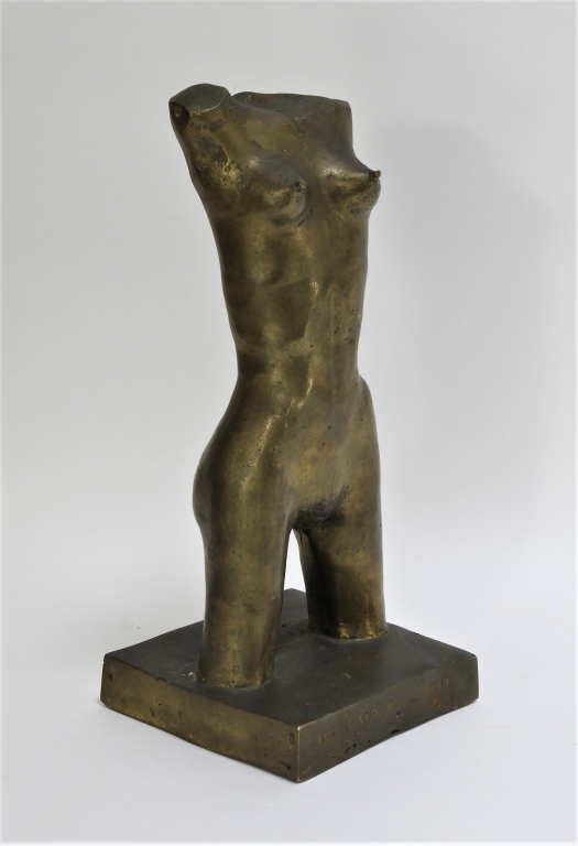 Appraisal: JOE MATHEWS NUDE TORSO OF A WOMAN SCULPTURE United States