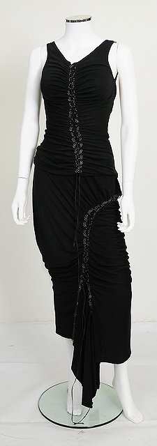 Appraisal: A Alexander McQueen black top and skirt set top with