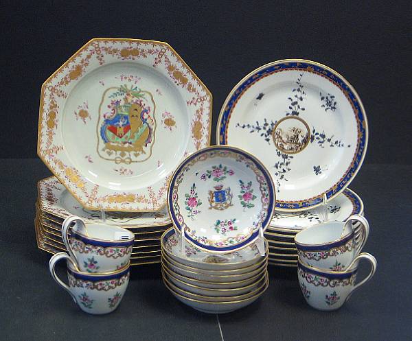 Appraisal: An assembled group of French Chinese Export style porcelain second