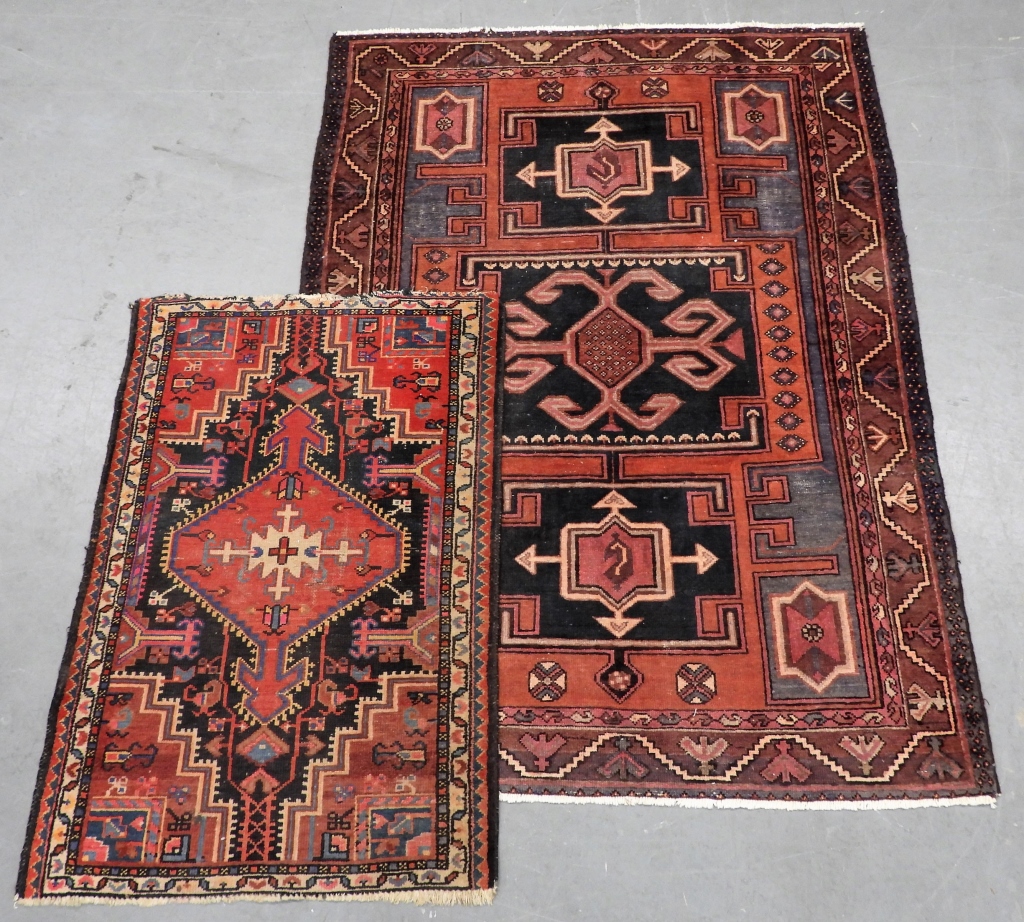 Appraisal: PC HAMADAN SCATTER RUGS Middle East th CenturyIncludes a small