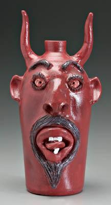 Appraisal: Charles Brown devil jug broken china teeth red and black