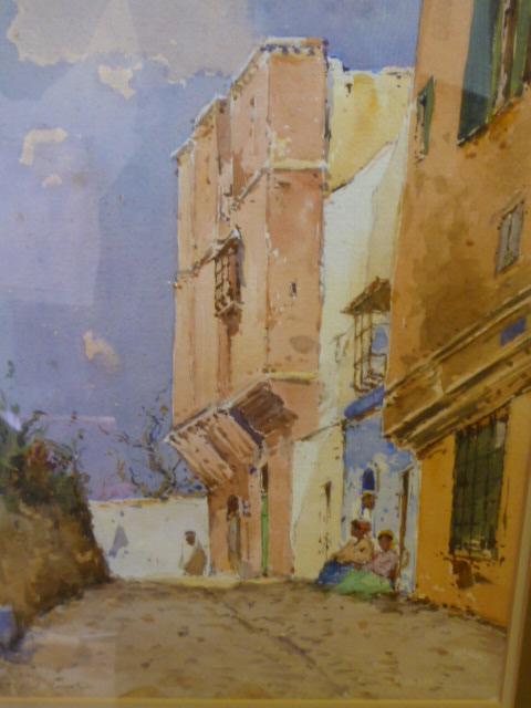 Appraisal: PAUL LECOMTE French - Arabian Street Scene watercolour and pencil