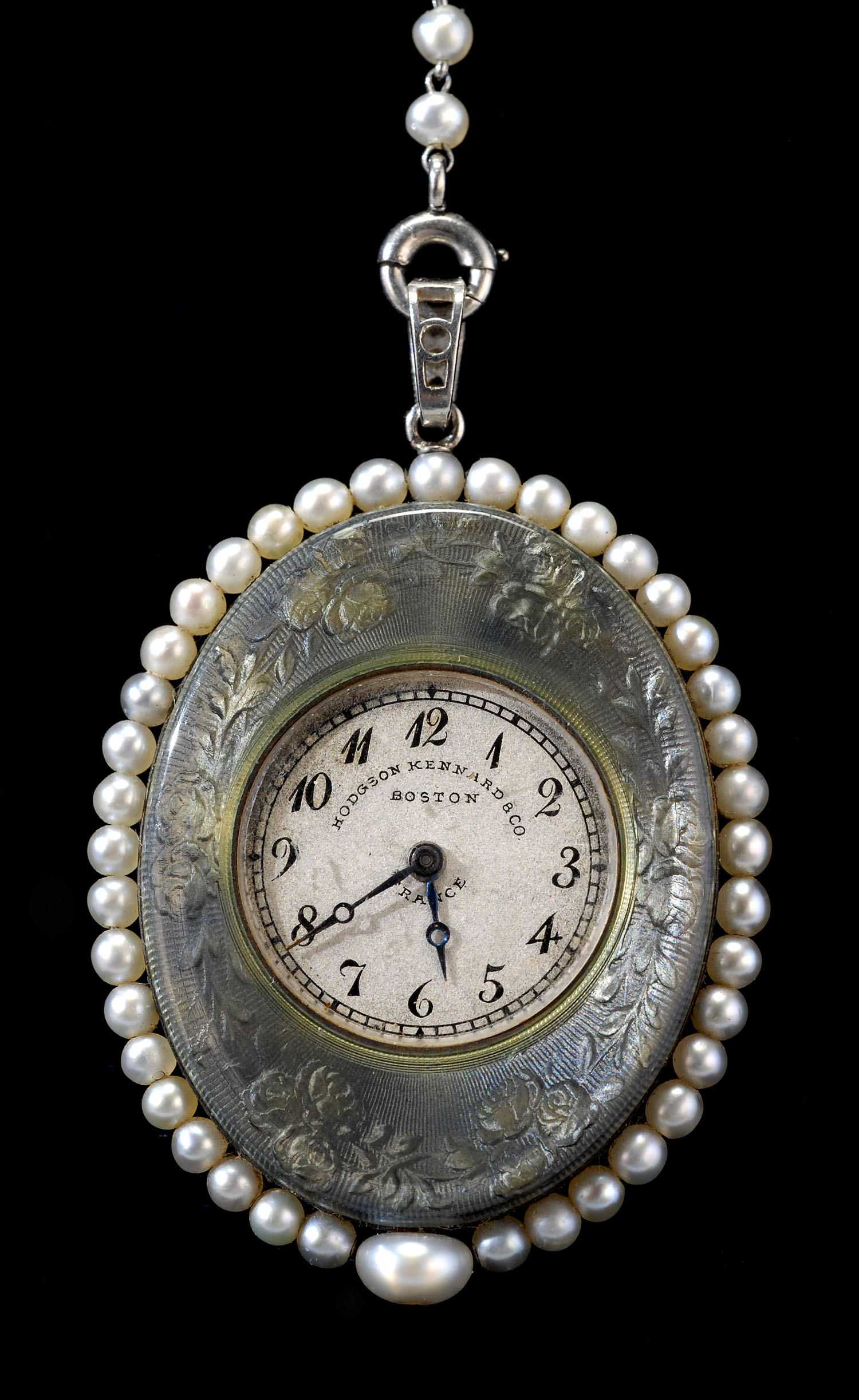 Appraisal: LADY'S FRENCH PENDANT -JEWEL WATCH BY VERGER For Hodgson Kennard