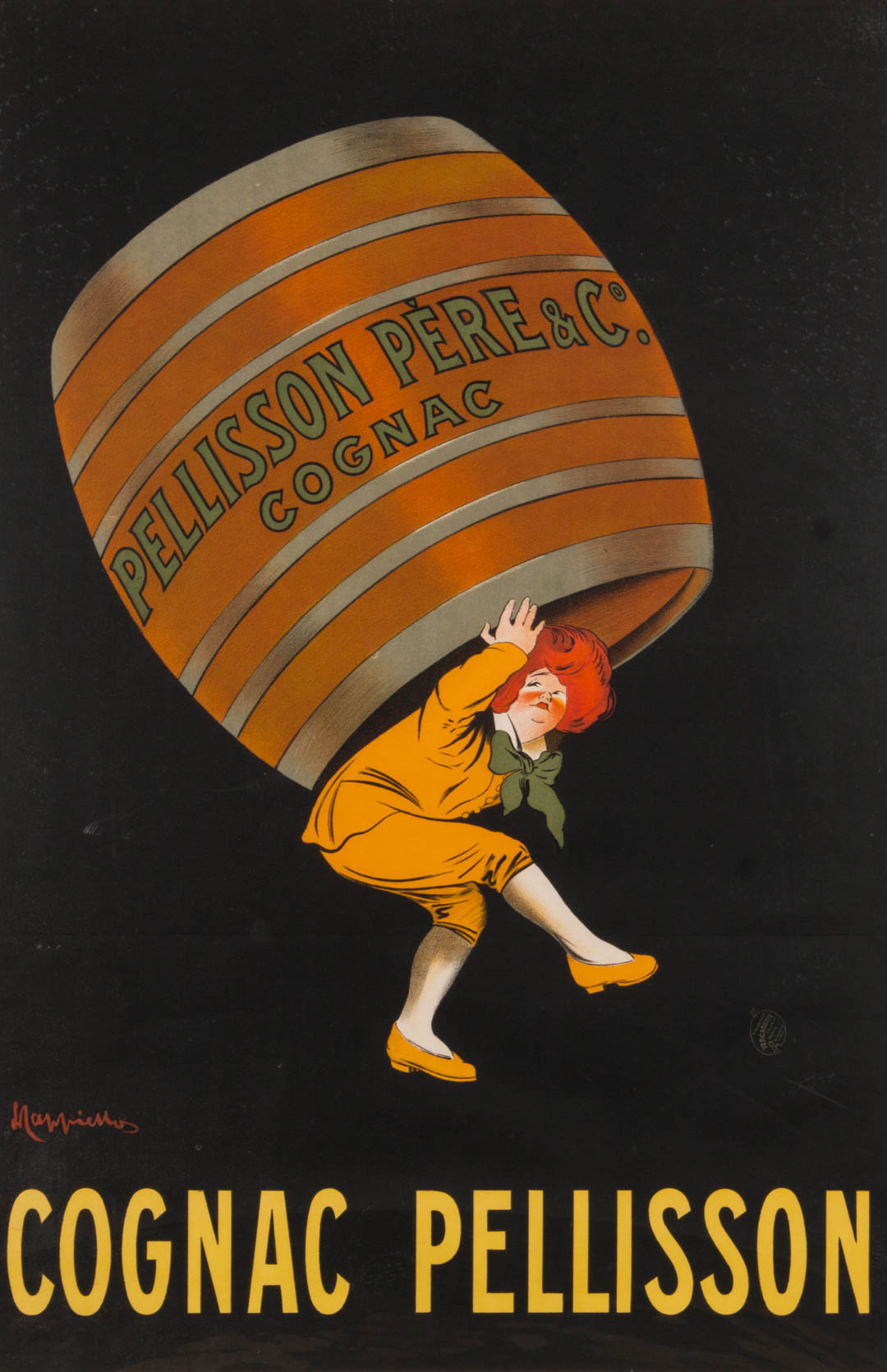 Appraisal: a Leonetto Cappiello Cognac Pellisson litho Italian - Vintage advertising