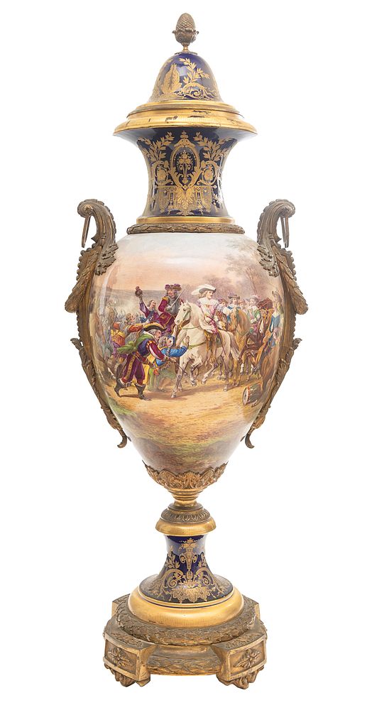 Appraisal: A MONUMENTAL FRENCH SEVRES STYLE URN H DESPREZ LATE TH