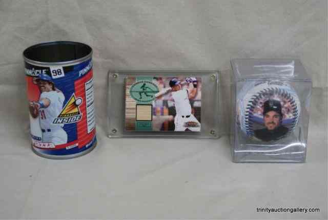 Appraisal: NY Mets Mike Piazza BB Card Baseball Tin CollThis is