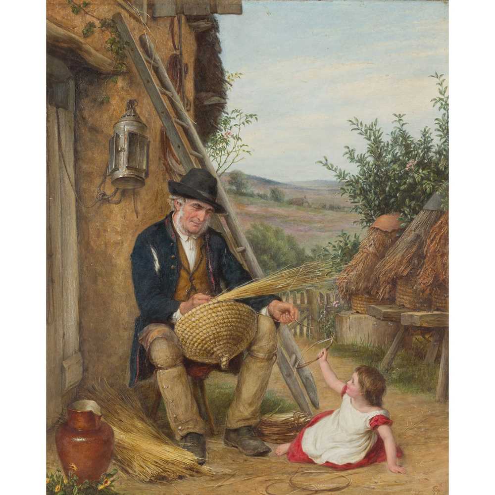 Appraisal: WILLIAM GALE BRITISH - A NEW BEE-HIVE Signed with monogram