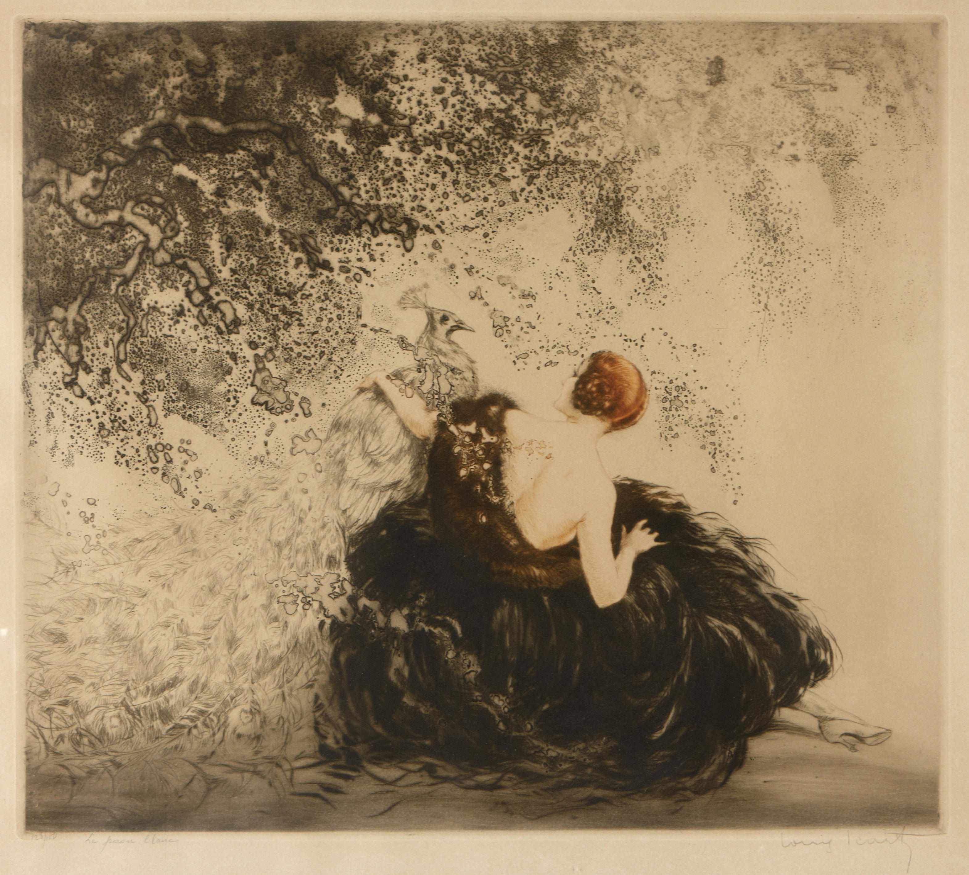 Appraisal: Louis Icart French - Le Paon Blanc Friends H C