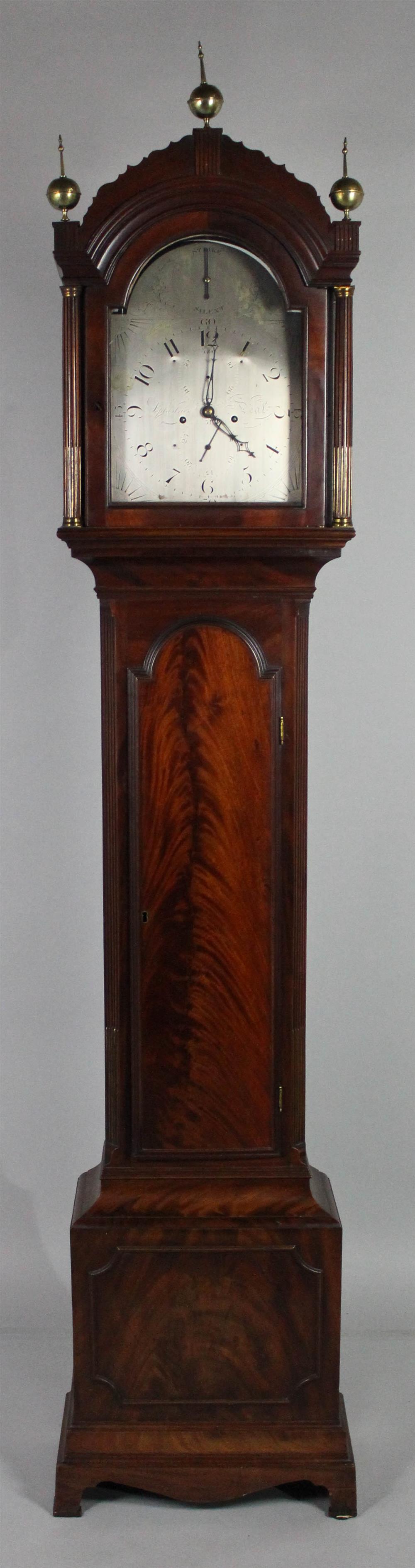 Appraisal: GEORGE III MAHOGANY TALL CASE CLOCK DIAL INSCRIBED LEPLASTRIER DEAL