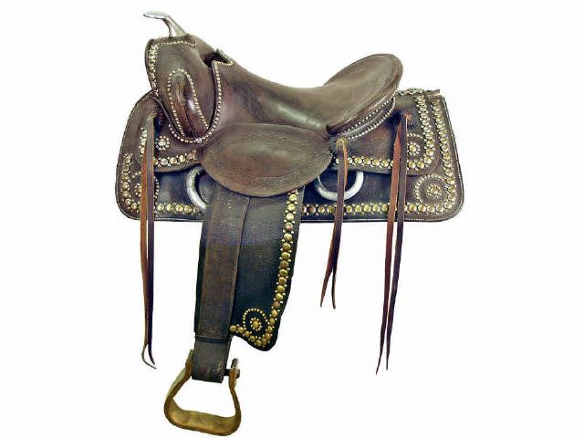 Appraisal: Textan Black Dude model western saddle circa - with nickel