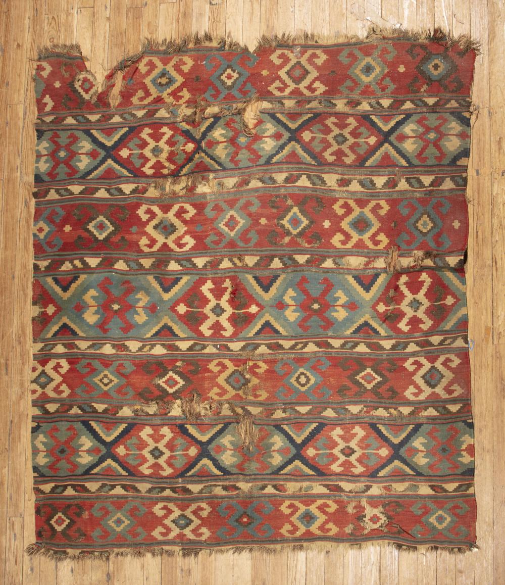 Appraisal: Three Turkish Kilim Rugs ft in x ft in and