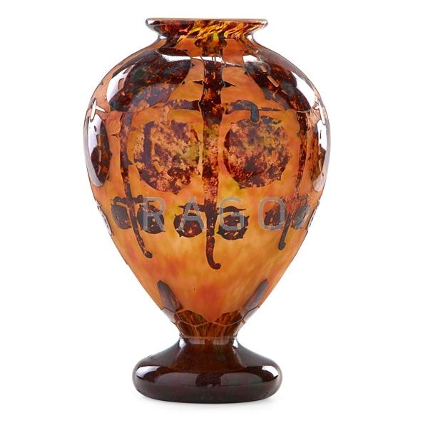 Appraisal: CHARLES SCHNEIDER LE VERRE FRANCAIS Marrons vase Condition Report Slight