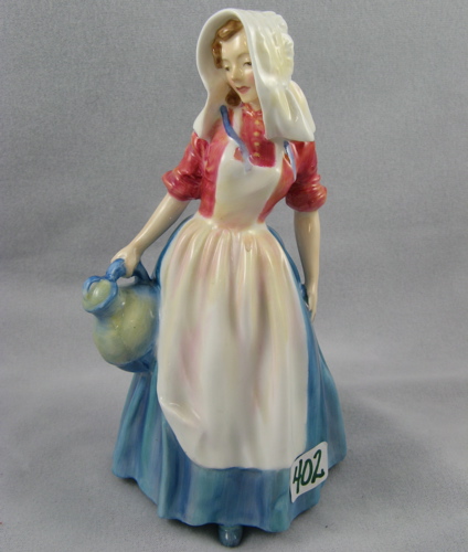 Appraisal: ROYAL DOULTON GLAZED PORCELAIN FIGURE Jersey Milkmaid HN blue white